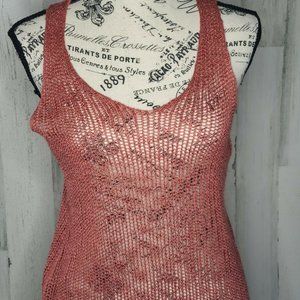 NWT Women's Love Culture Crotchet V-Neck Tank Smal